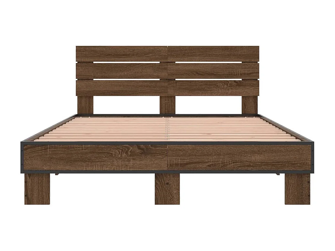 Cadre de lit sans matelas chêne marron 120x200 cm