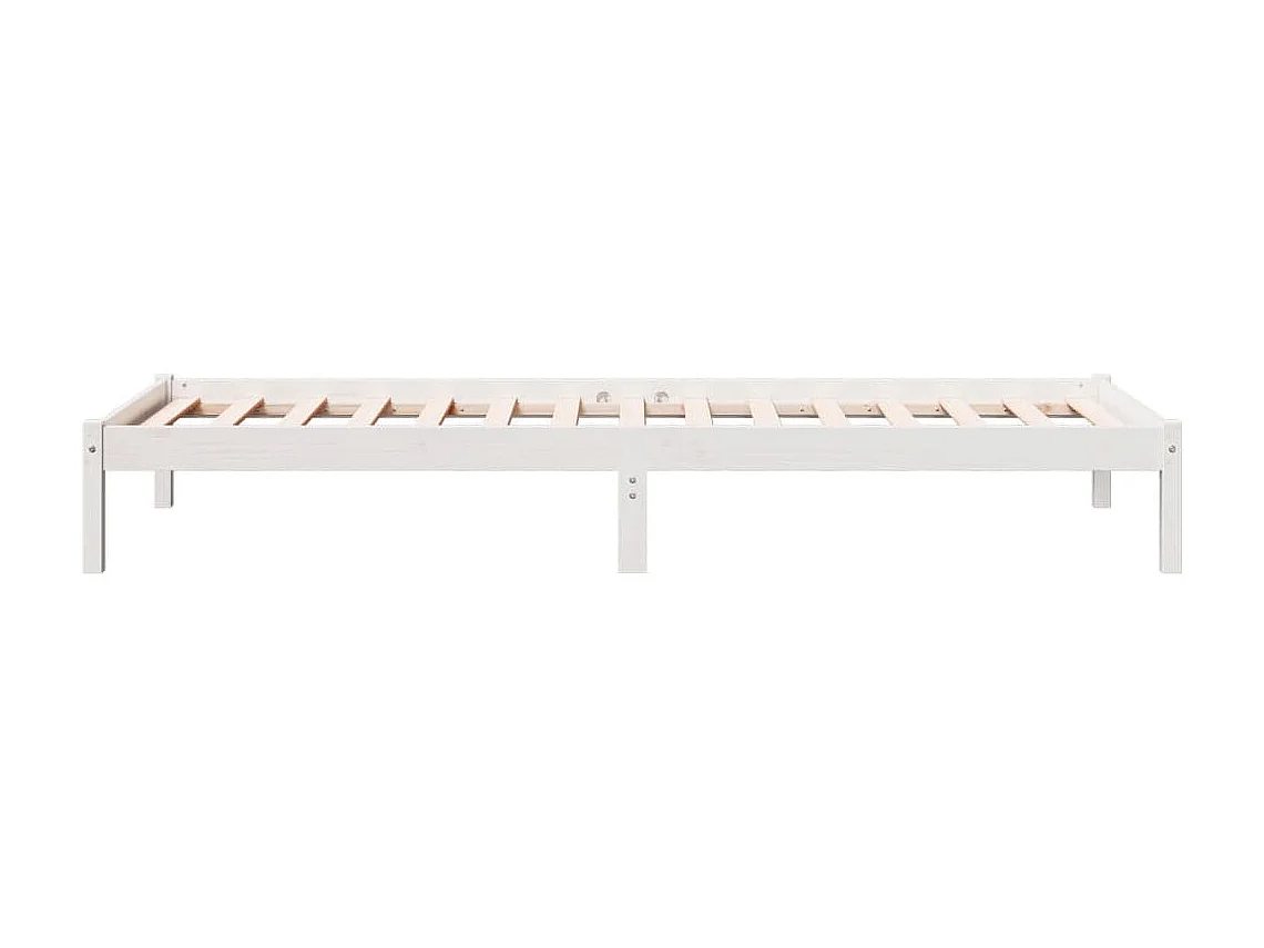 Cama extralarga sin colchón madera maciza pino blanca 80x210 cm
