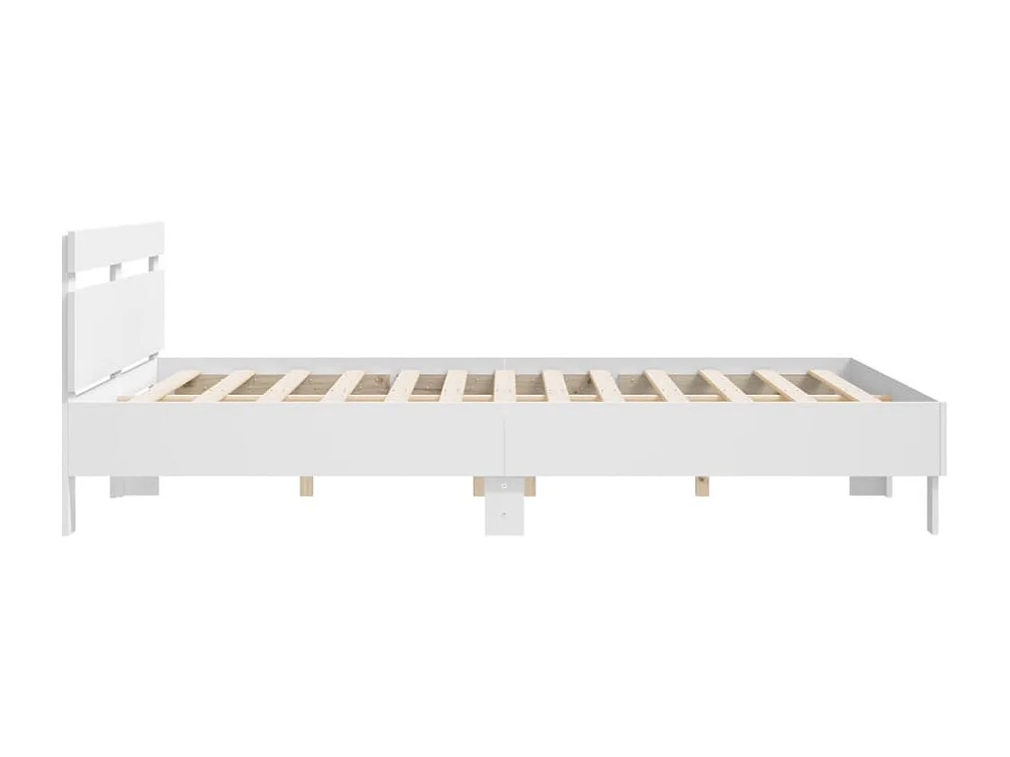 Cadre de lit sans matelas blanc 160x200 cm