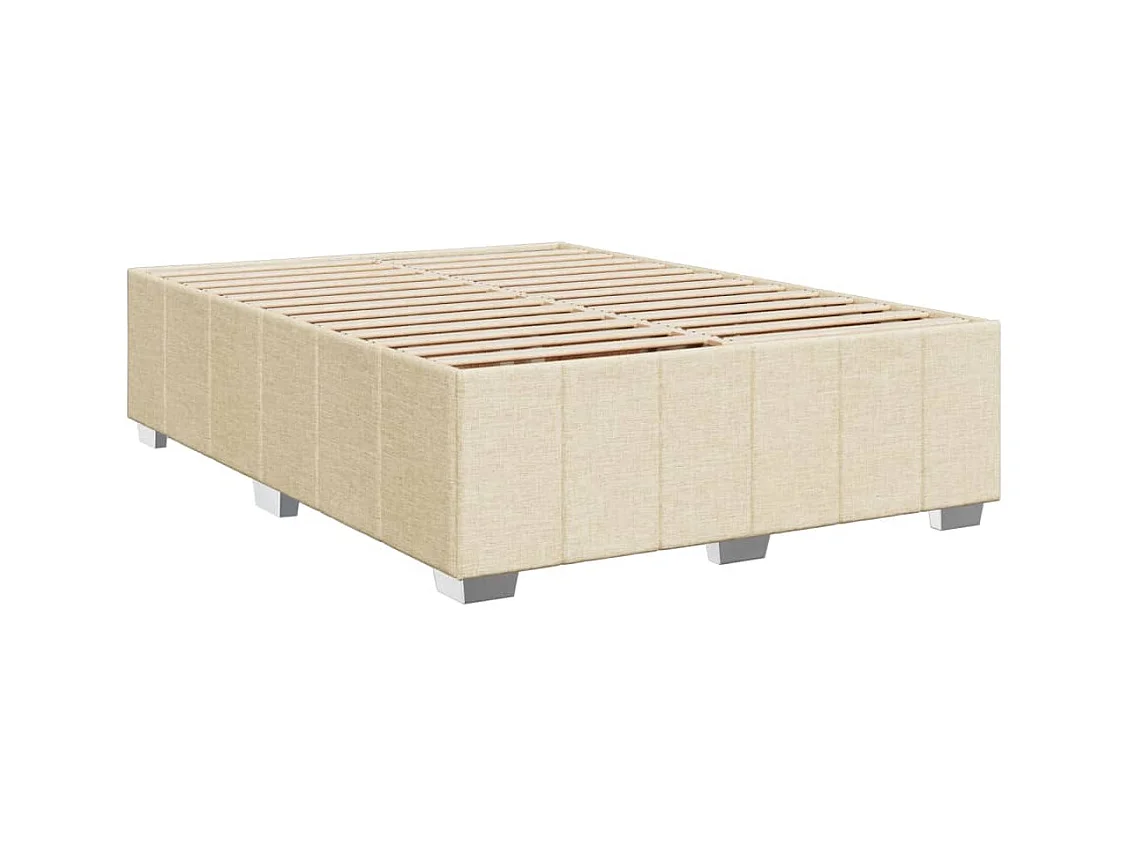 Giroletto senza Materasso Crema 140x190 cm in Tessuto