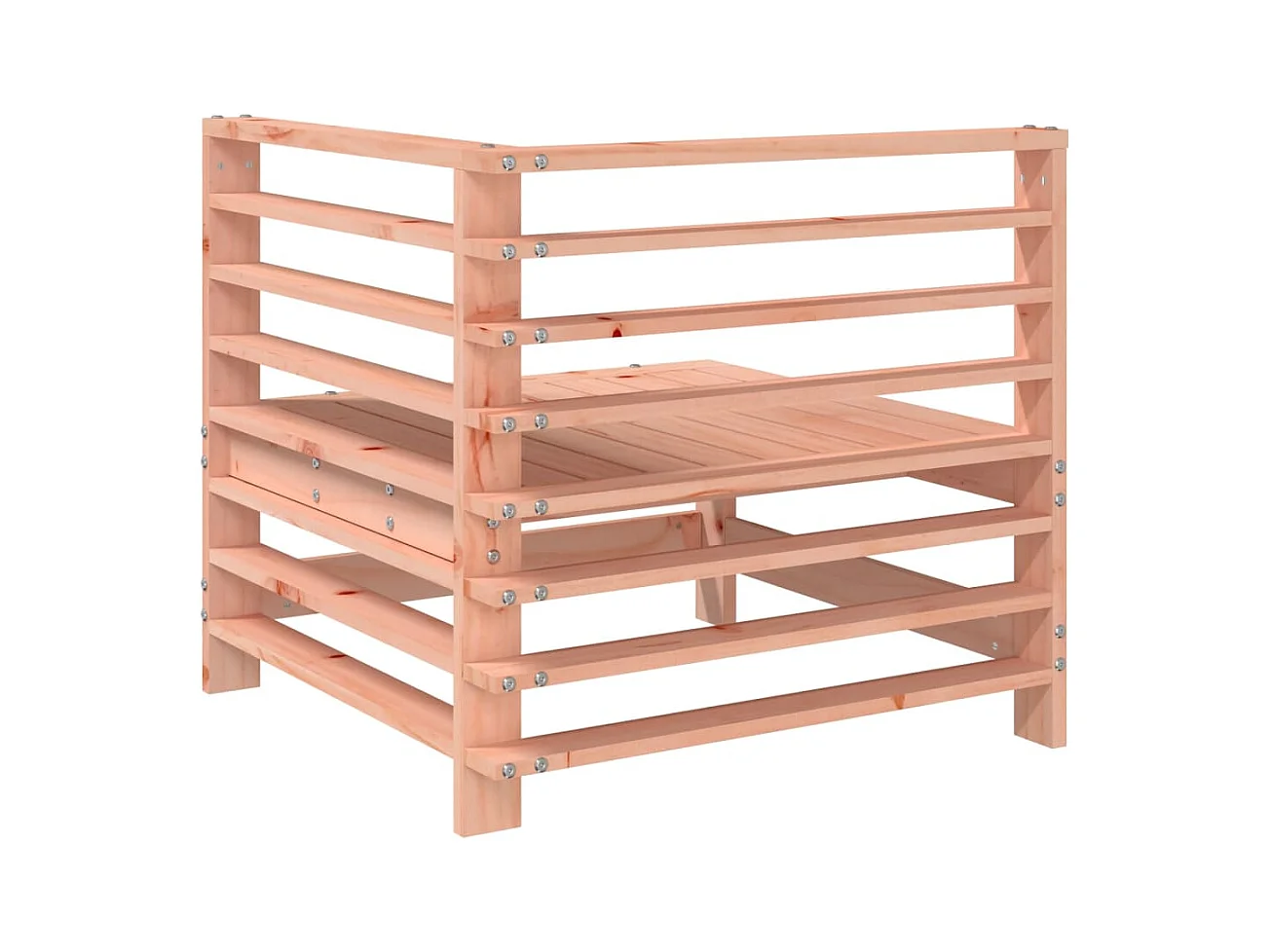 Canapé d'angle de jardin bois massif douglas