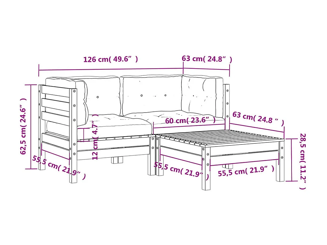 Móveis de jardim com almofadas 12 unidades de resina tecida bege