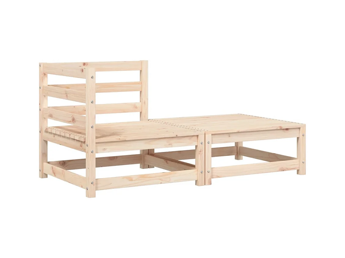 Canapé d'angle de jardin avec coussins et repose-pieds