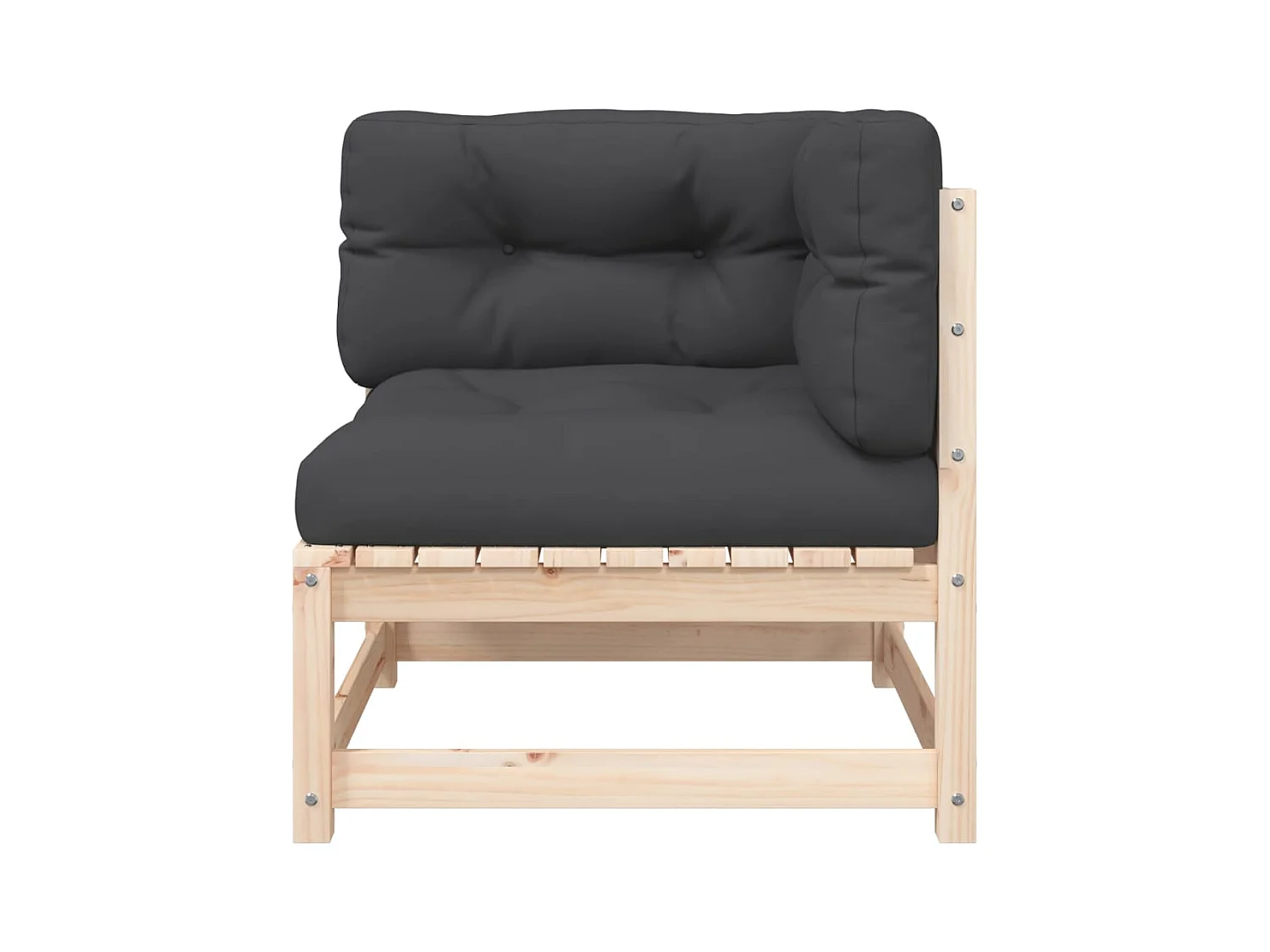 Canapé d'angle de jardin avec coussins et repose-pieds