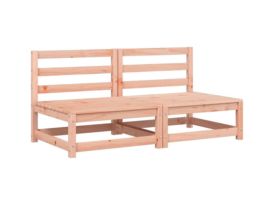 Armloze tuinbanken met kussens 2 st