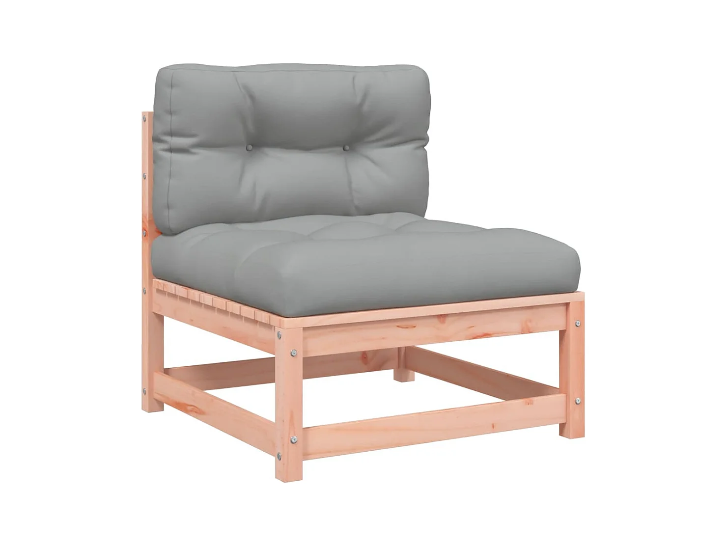 Armloze tuinbanken met kussens 2 st