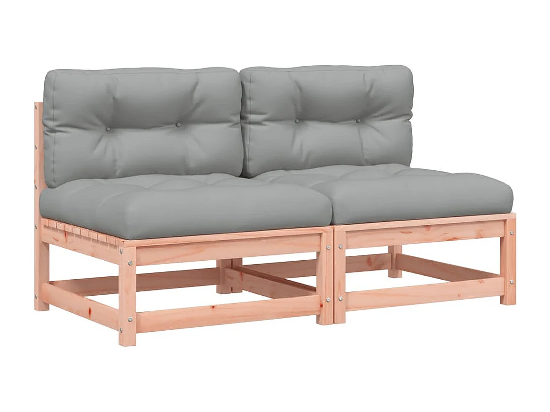 Armlehnenlose Gartensofas mit Kissen 2 Stk