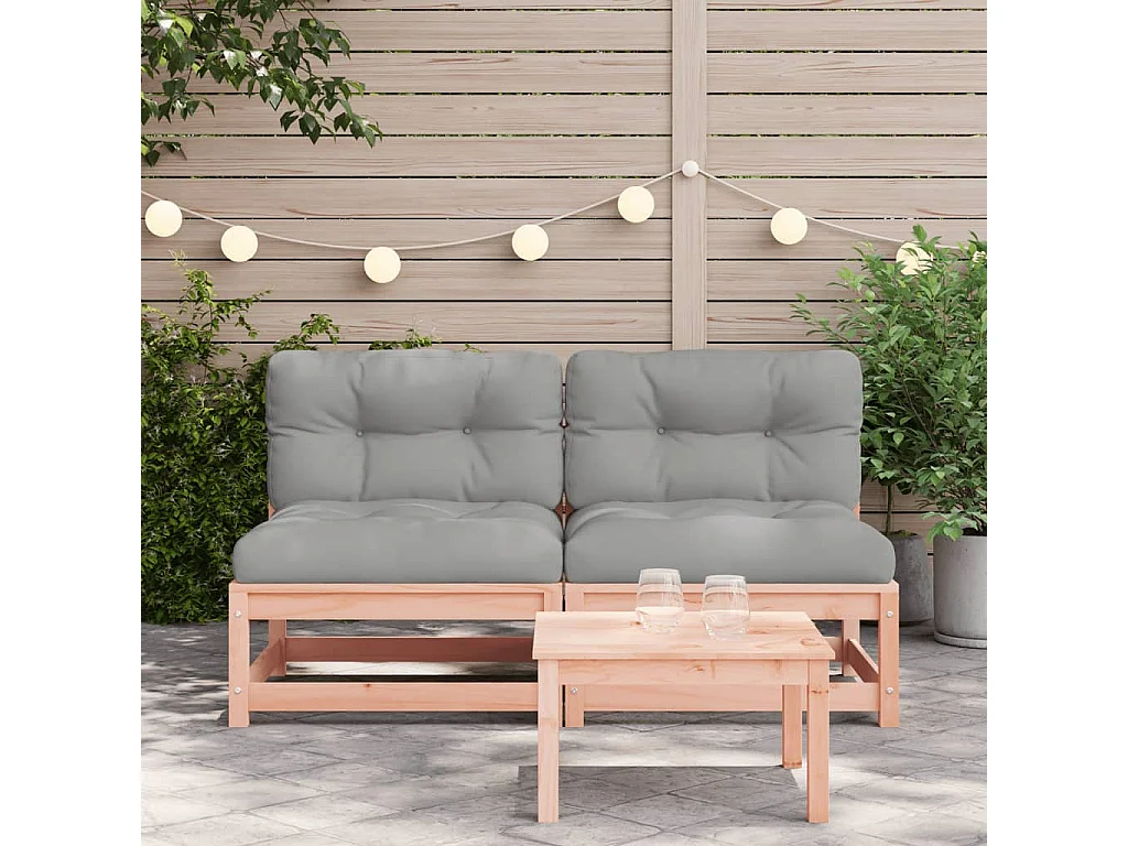 Armlehnenlose Gartensofas mit Kissen 2 Stk