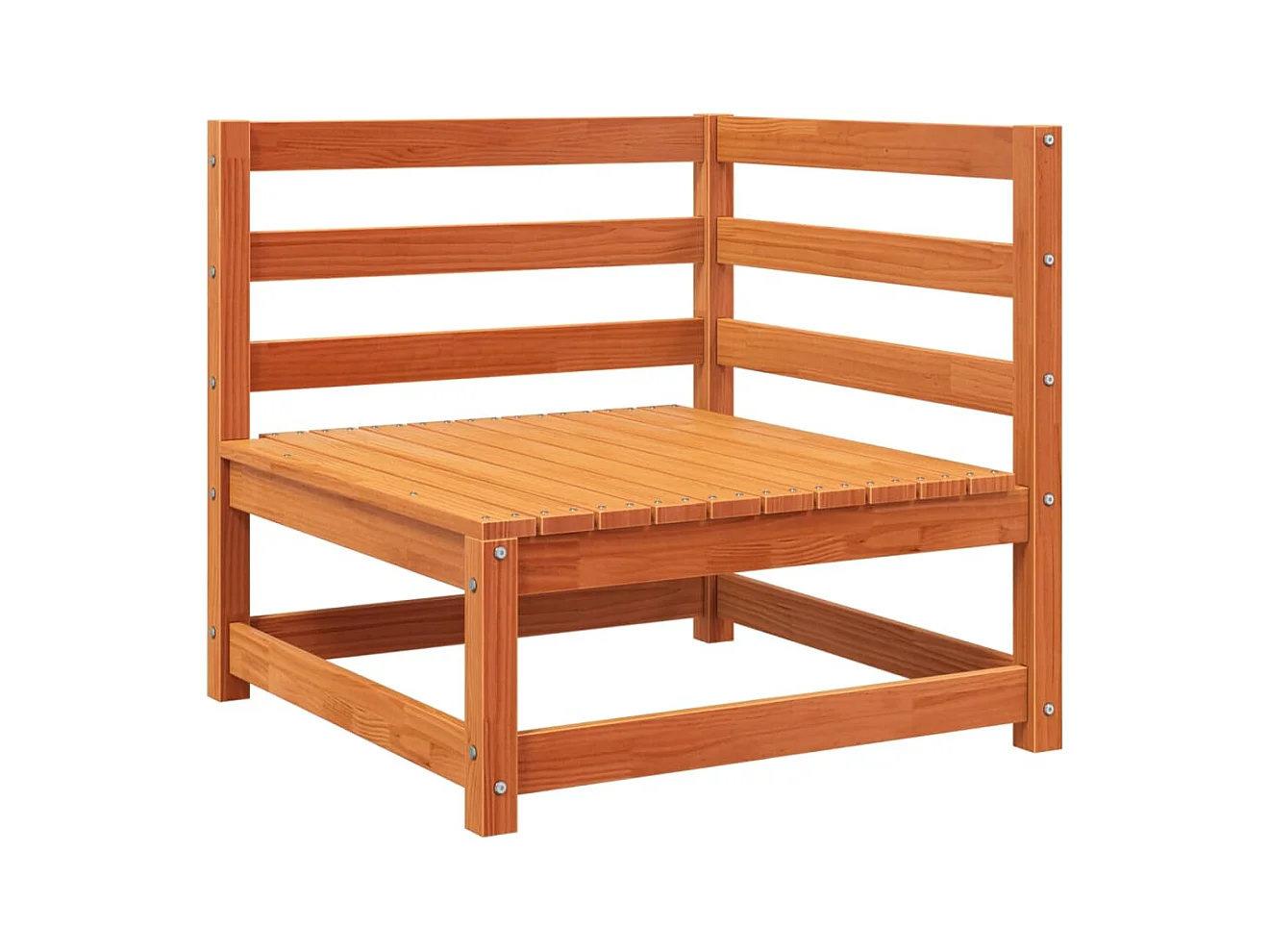 Canapé de jardin repose-pieds 2 places bois massif de pin