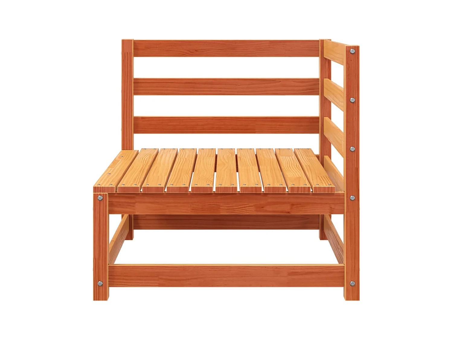 Canapé de jardin repose-pieds 2 places bois massif de pin