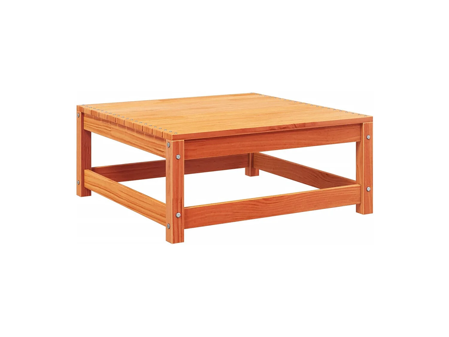 Sofá de jardim de 2 lugares com apoio de pés em madeira maciça de pinho