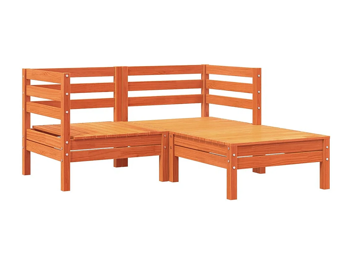 Canapé de jardin avec coussins et repose-pied 2 places