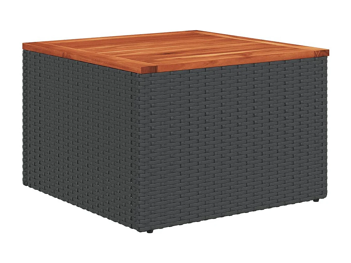 Muebles de jardín con cojines 13 piezas resina tejida negra