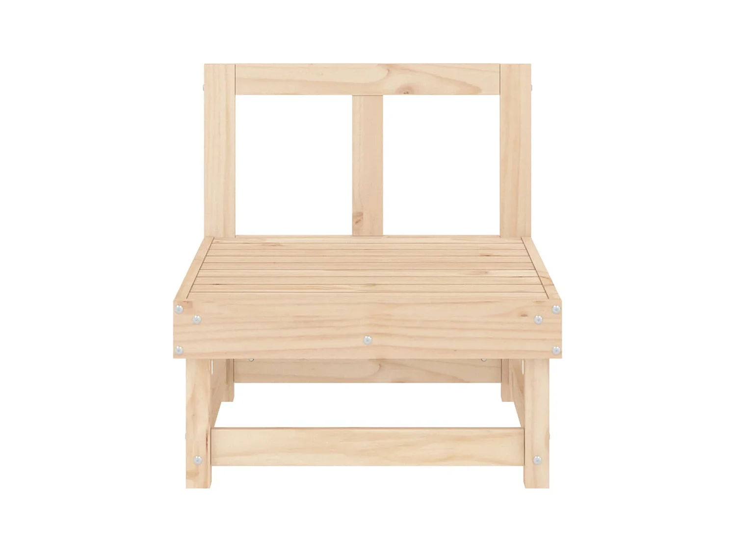 Canapés centraux de jardin 2 pcs bois de pin massif