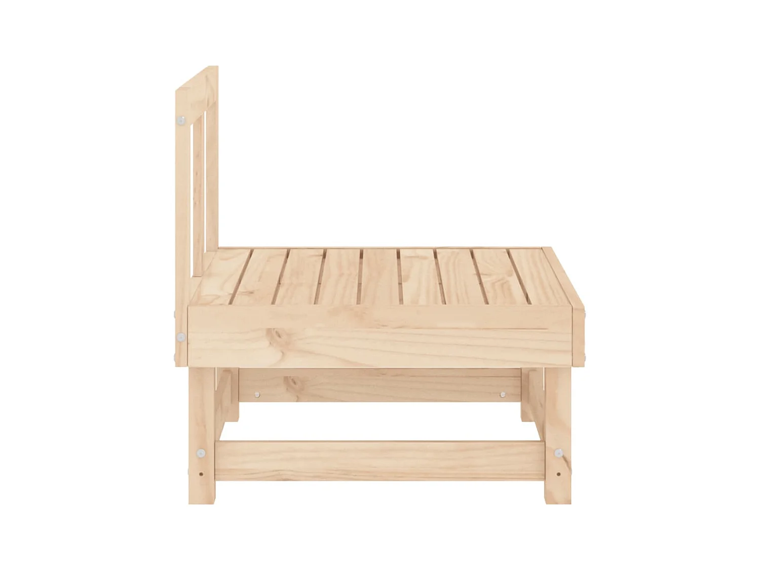 Canapés centraux de jardin 2 pcs bois de pin massif