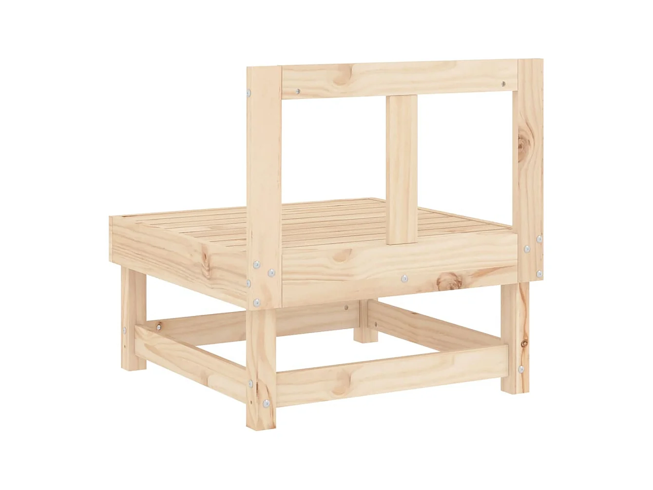 Canapés centraux de jardin 2 pcs bois de pin massif