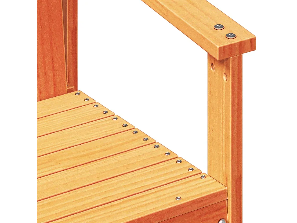 Chaise de jardin cire marron 62x56x77 cm bois de pin massif