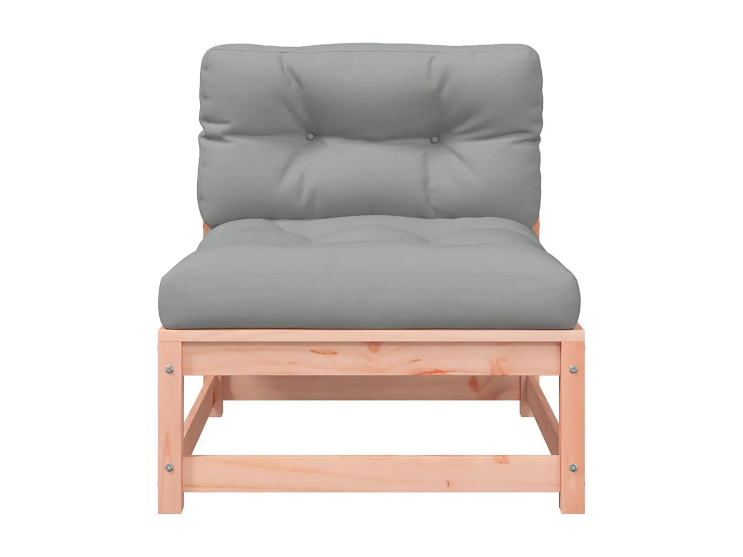 Canapé de jardin sans accoudoirs avec coussins et repose-pieds