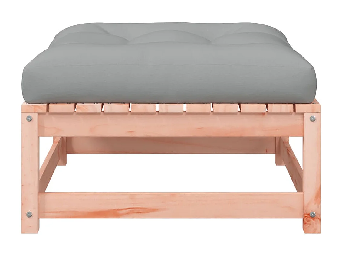 Canapé de jardin sans accoudoirs avec coussins et repose-pieds