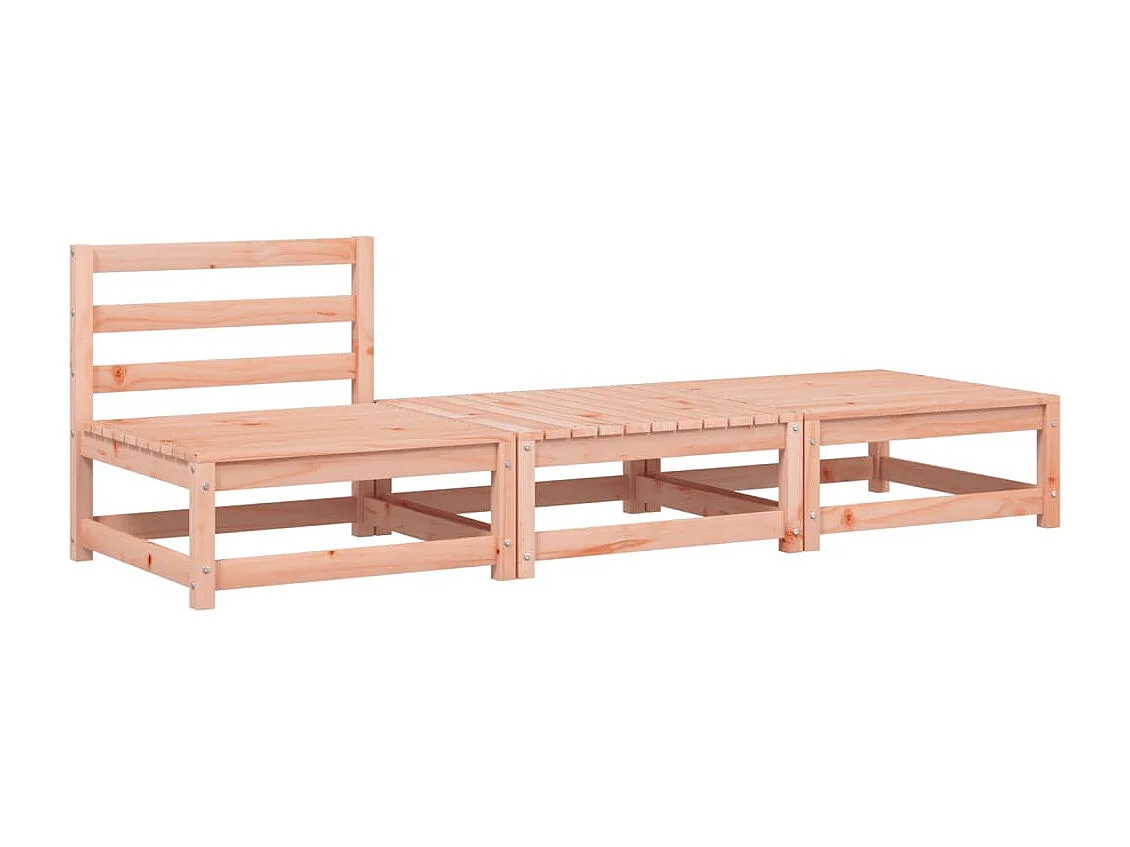 Canapé de jardin sans accoudoirs avec coussins et repose-pieds