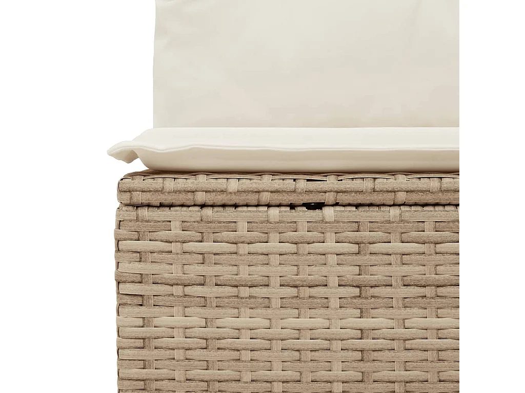 Tuinmeubelen met kussens 4 stuks beige geweven hars
