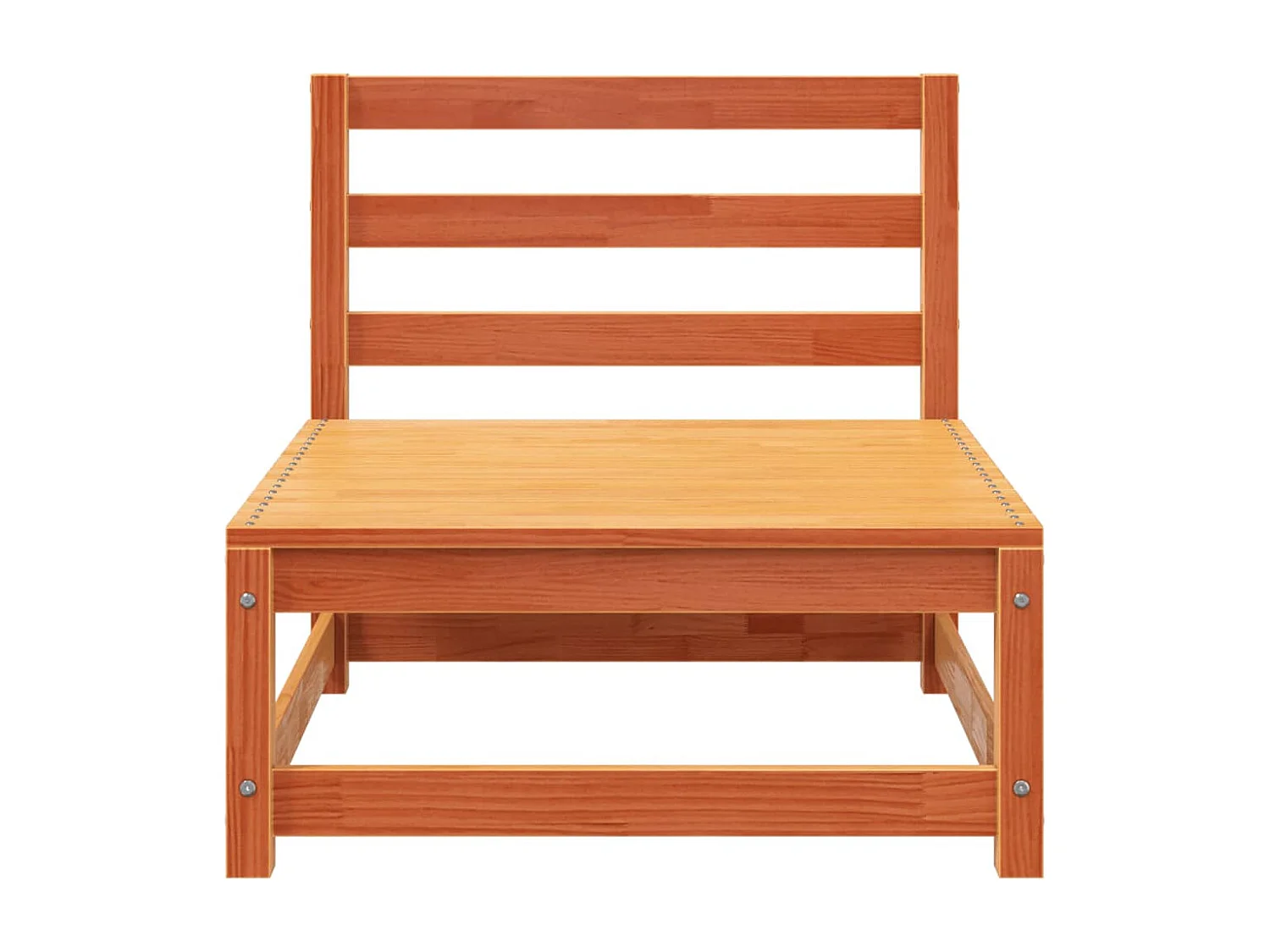 Canapé de jardin sans accoudoirs repose-pieds bois pin massif