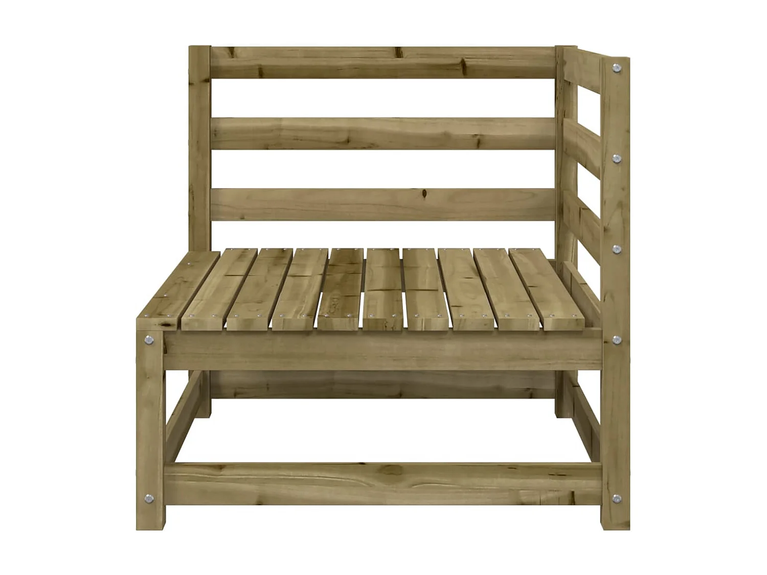 Divani angolari da giardino 2 pezzi 70x70x67 cm in legno di pino impregnato