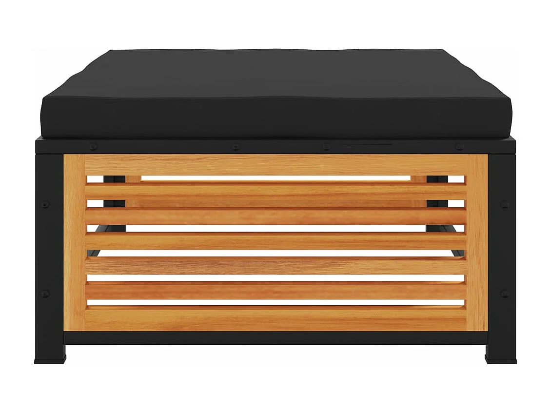 Gartenmöbel mit Kissen, 7 Stück, braunes Kunstharzgeflecht