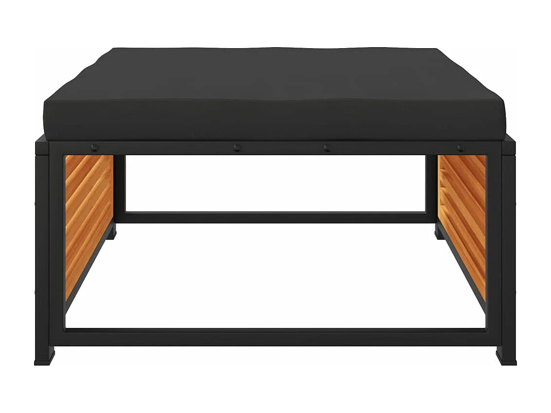 Gartenmöbel mit Kissen, 7 Stück, braunes Kunstharzgeflecht