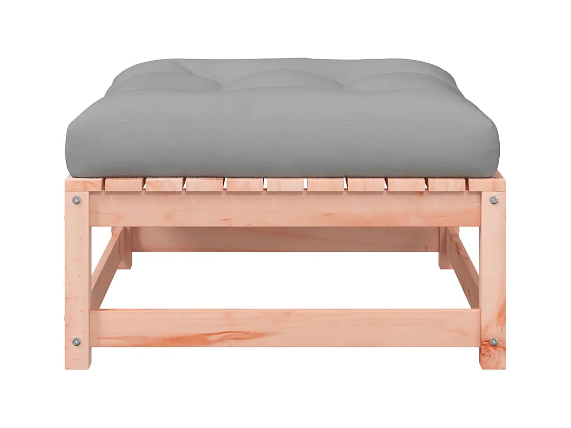 Repose-pieds de jardin avec coussins 2 pcs bois massif douglas