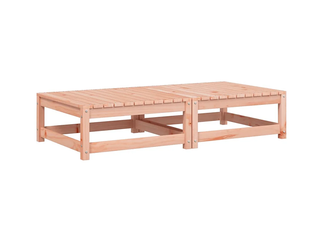 Repose-pieds de jardin avec coussins 2 pcs bois massif douglas