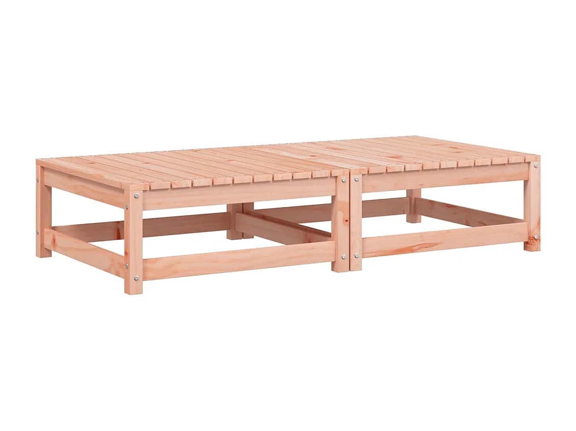 Repose-pieds de jardin avec coussins 2 pcs bois massif douglas