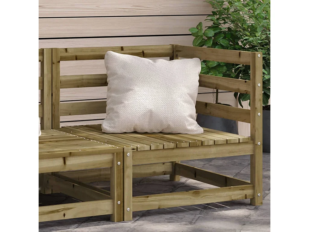 Divano ad angolo da giardino 70x70x67 cm in legno di pino impregnato