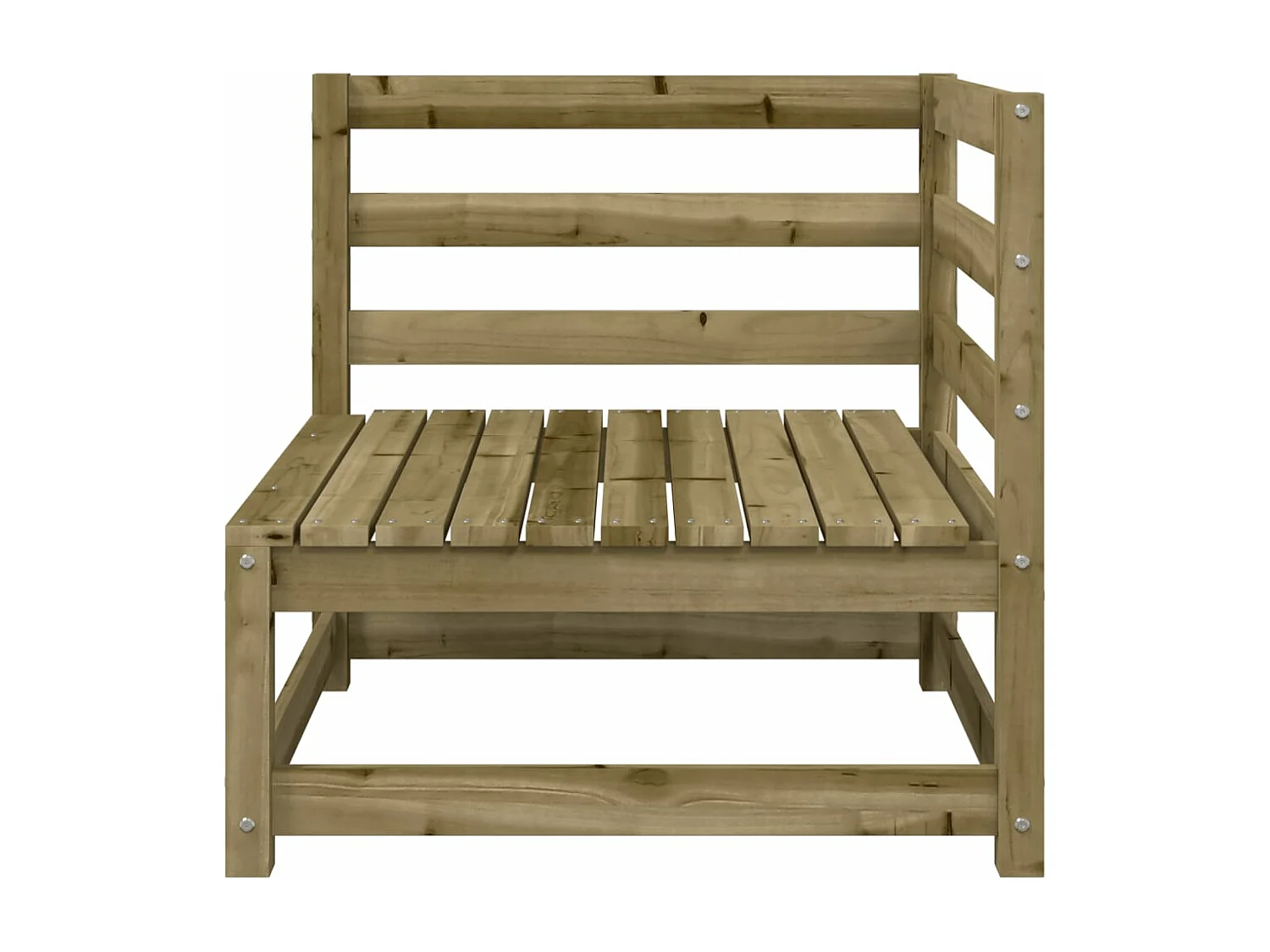 Divano ad angolo da giardino 70x70x67 cm in legno di pino impregnato