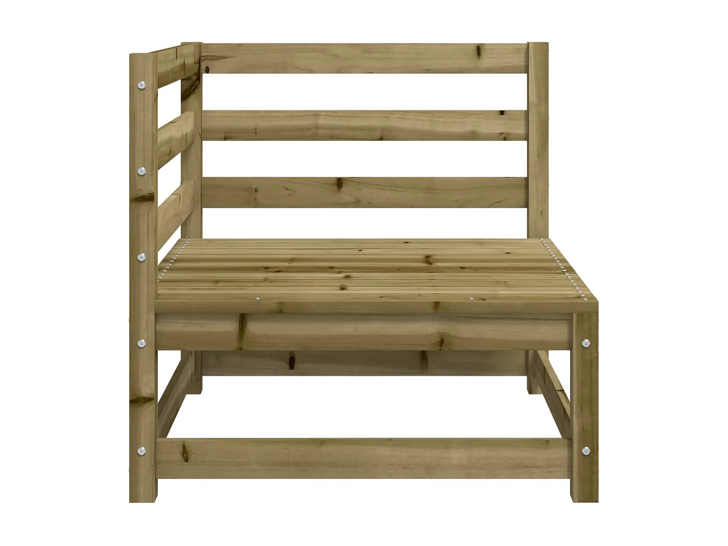 Divano ad angolo da giardino 70x70x67 cm in legno di pino impregnato