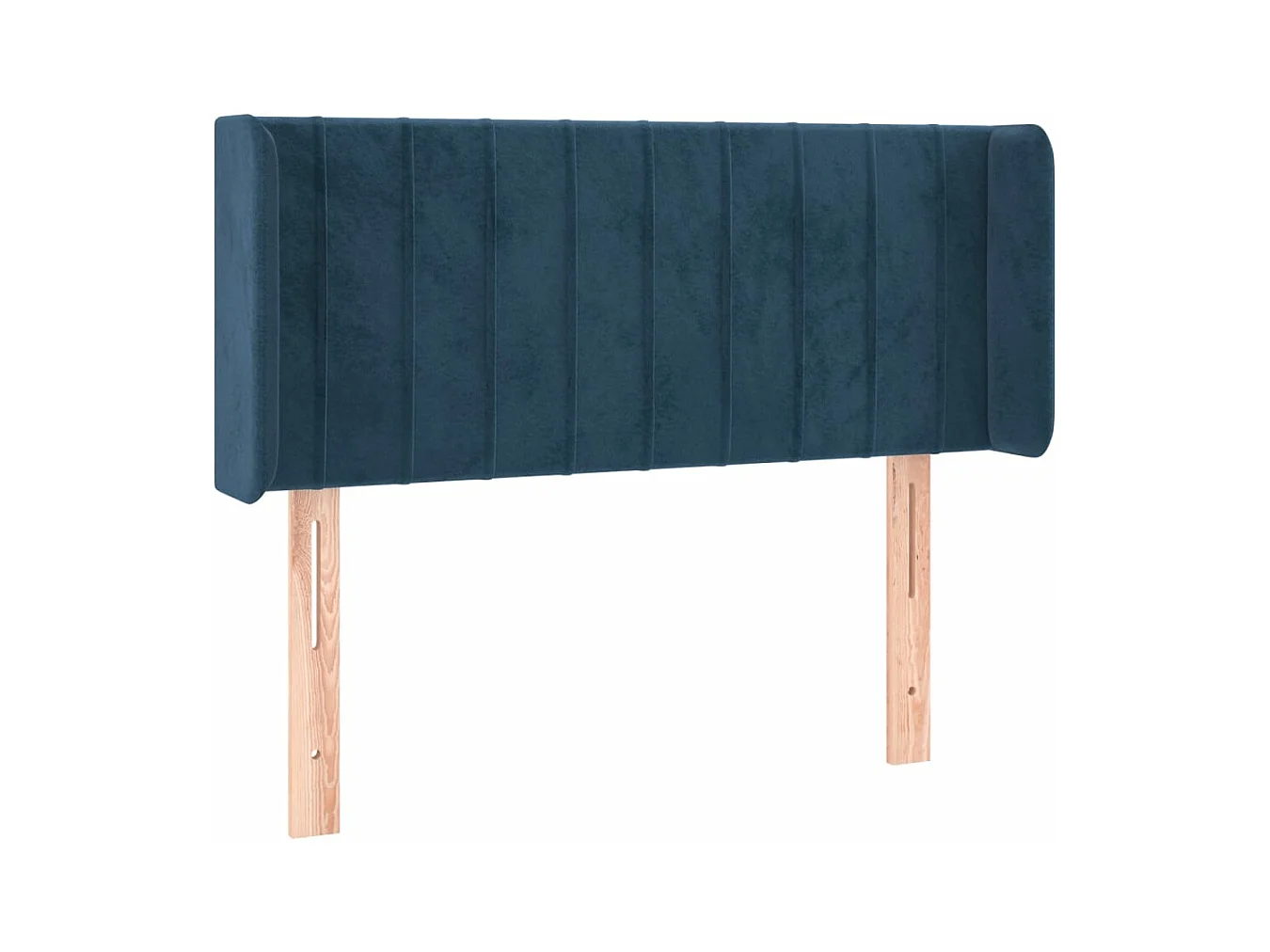 Tête de lit avec oreilles Bleu foncé 93x16x78/88 cm Velours