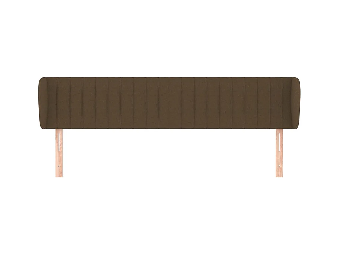 Testiera ad Orecchio Marrone Scuro 163x23x78/88 cm in Tessuto