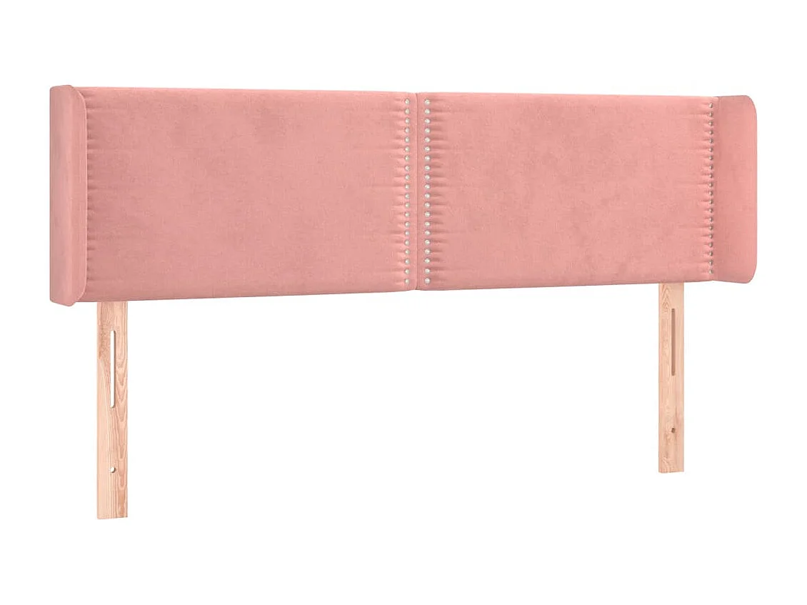 Kopfteil mit Ohren Rosa 147x16x78/88 cm Samt