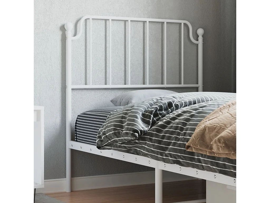 Kopfteil Metall Weiß 90 cm