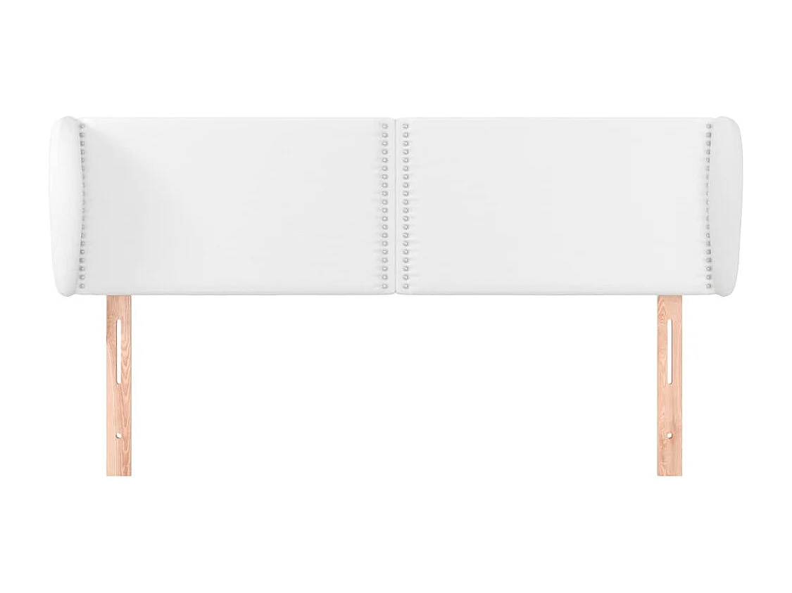 Kopfteil mit Ohren Weiß 147x23x78/88 cm Kunstleder