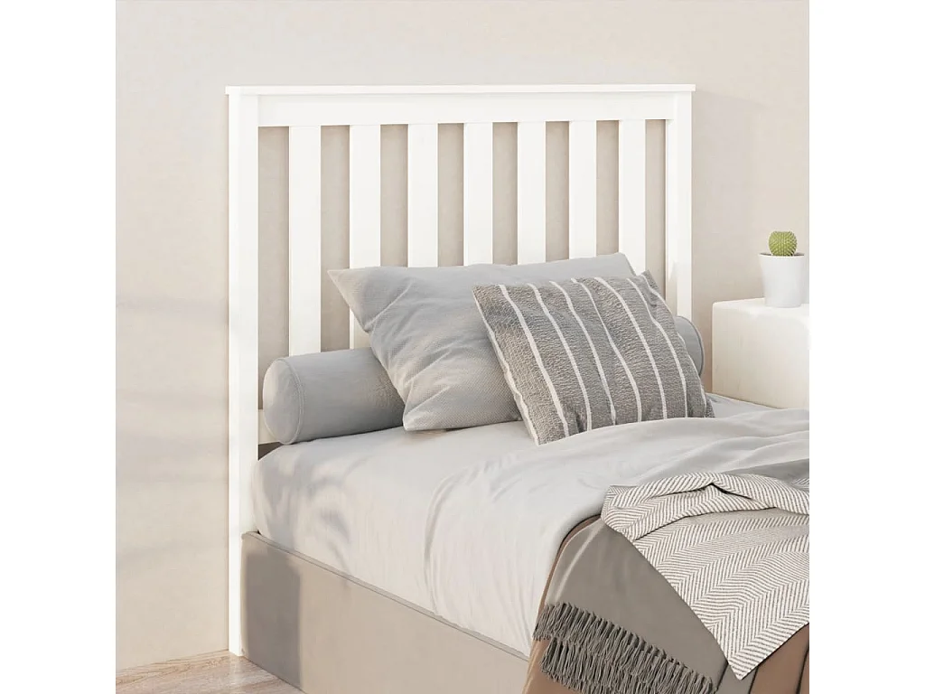 Kopfteil Weiß 106x6x101 cm Massivholz Kiefer