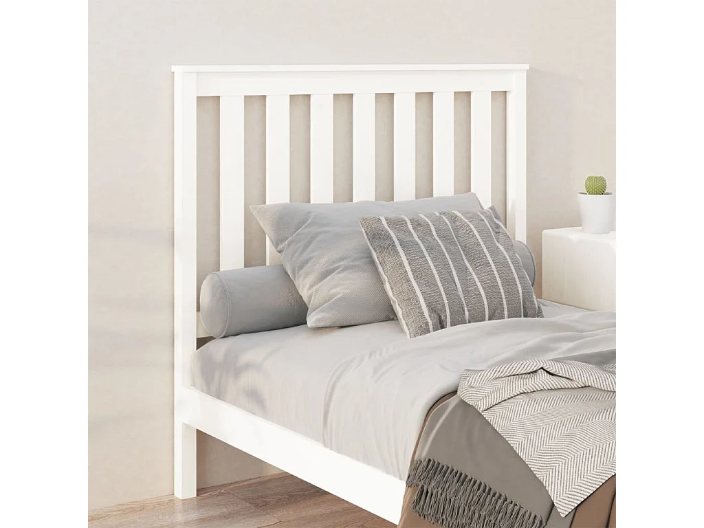 Kopfteil Weiß 106x6x101 cm Massivholz Kiefer