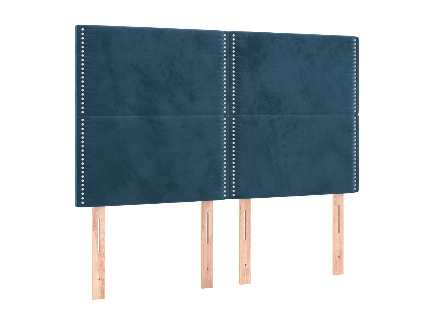 Testiere 4 pz Blu Scuro 72x5x78/88 cm in Velluto