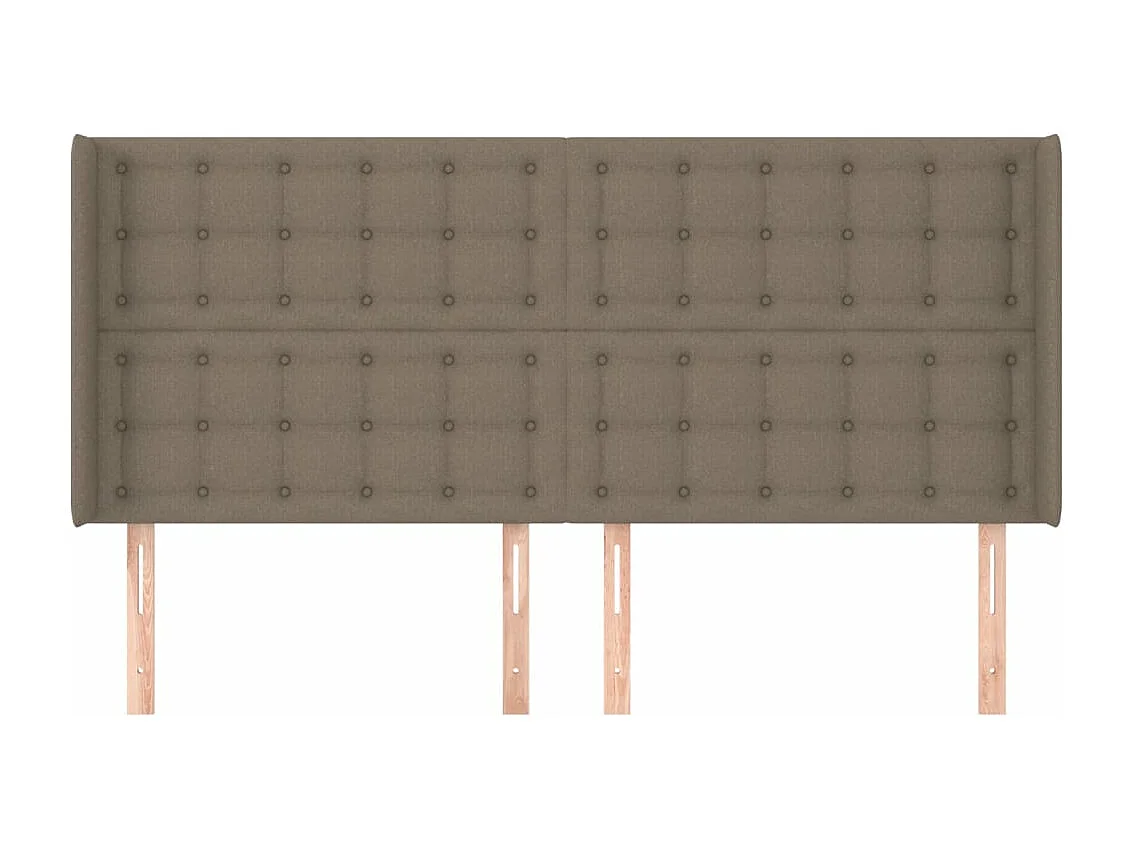 Tête de lit avec oreilles Taupe 183x16x118/128 cm Tissu