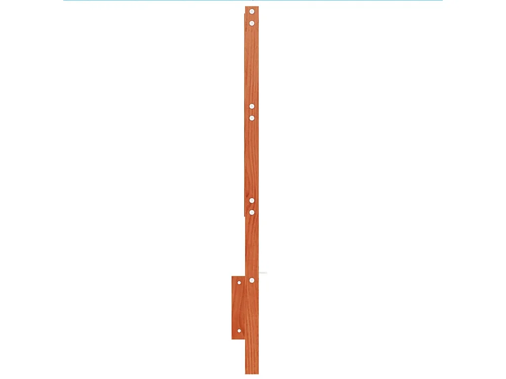Hoofdbord 135 cm massief grenenhout wasbruin