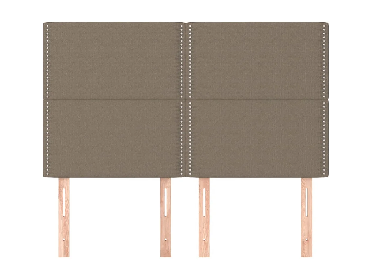 Têtes de lit 4 pcs Taupe 72x5x78/88 cm Tissu