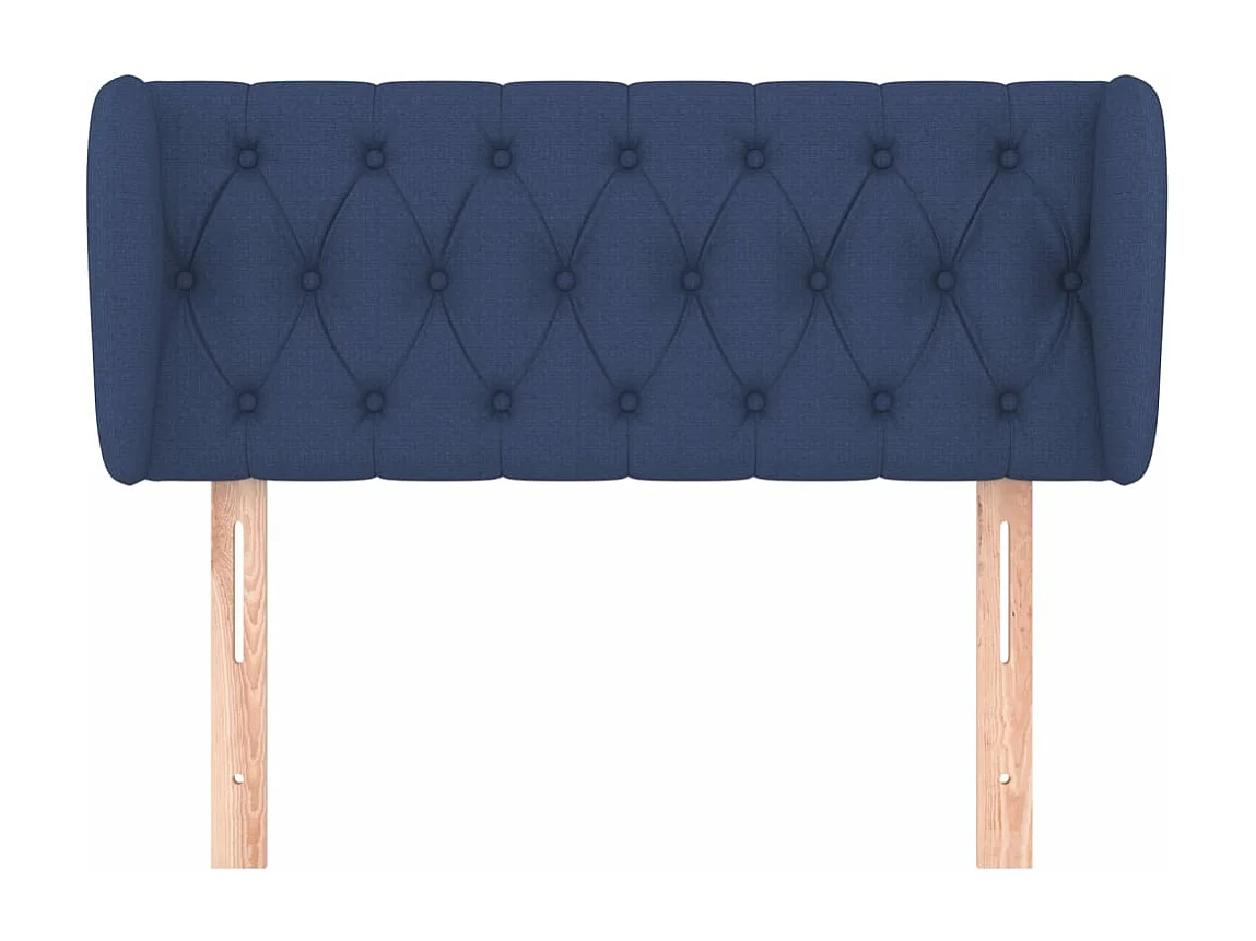 Tête de lit avec oreilles Bleu 103x23x78/88 cm Tissu
