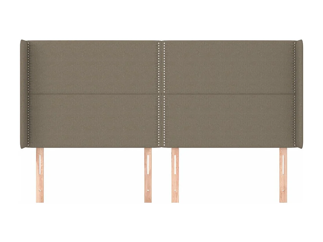 Testiera ad Orecchio Tortora 163x16x118/128 cm in Tessuto