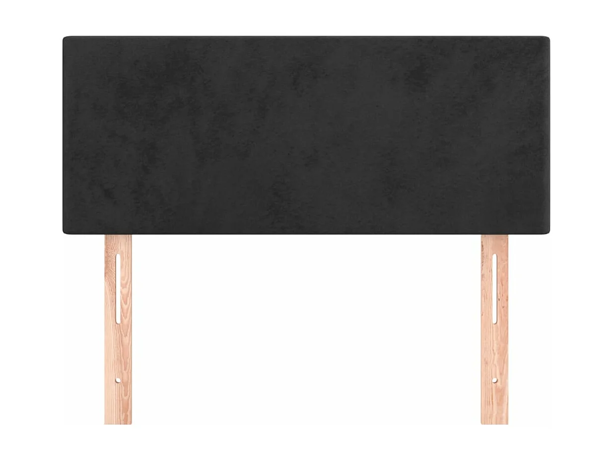 Testiera Nera 100x5x78/88 cm in Velluto