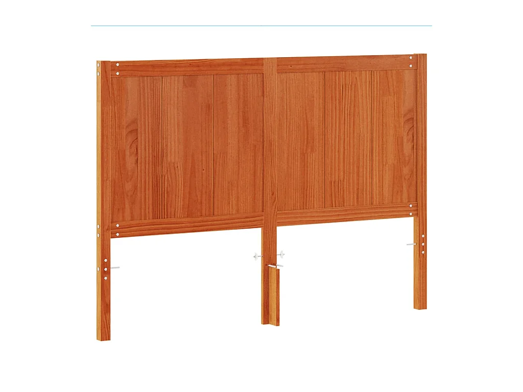 Testiera Marrone Cera 150 cm in Legno Massello di Pino